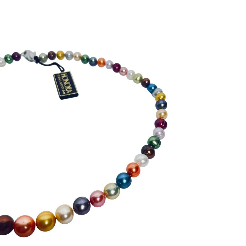 Honora Bold Colors Graduated Freshwater Baroque Pearl Necklace (6040) - Picture 8 of 9